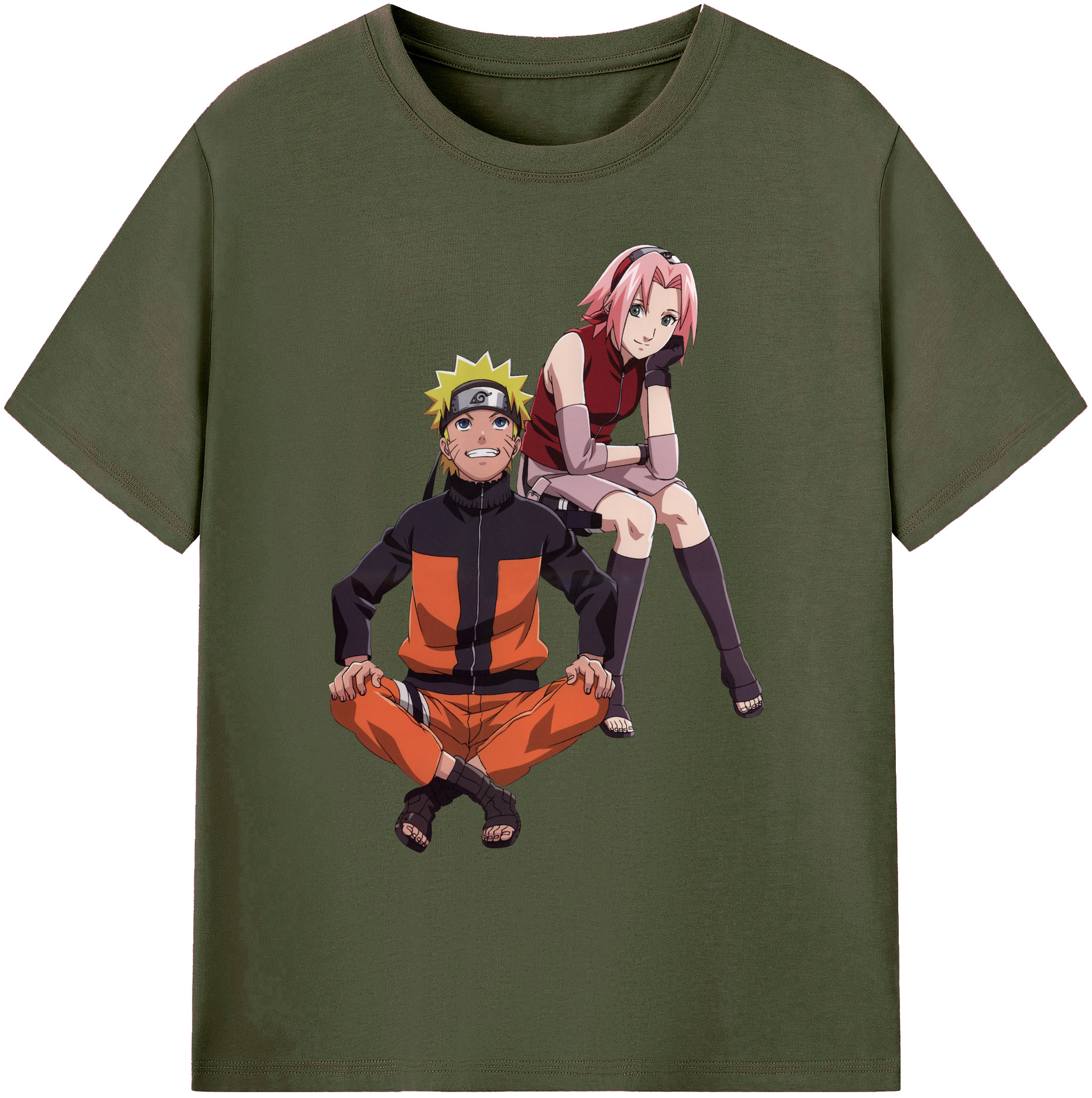 （画像用） NARUTO -ナルト- うずまき ナルト Uzumaki Naruto 綿100％ メンズ半袖Tシャツ｜肌触りやわらか＆通気性